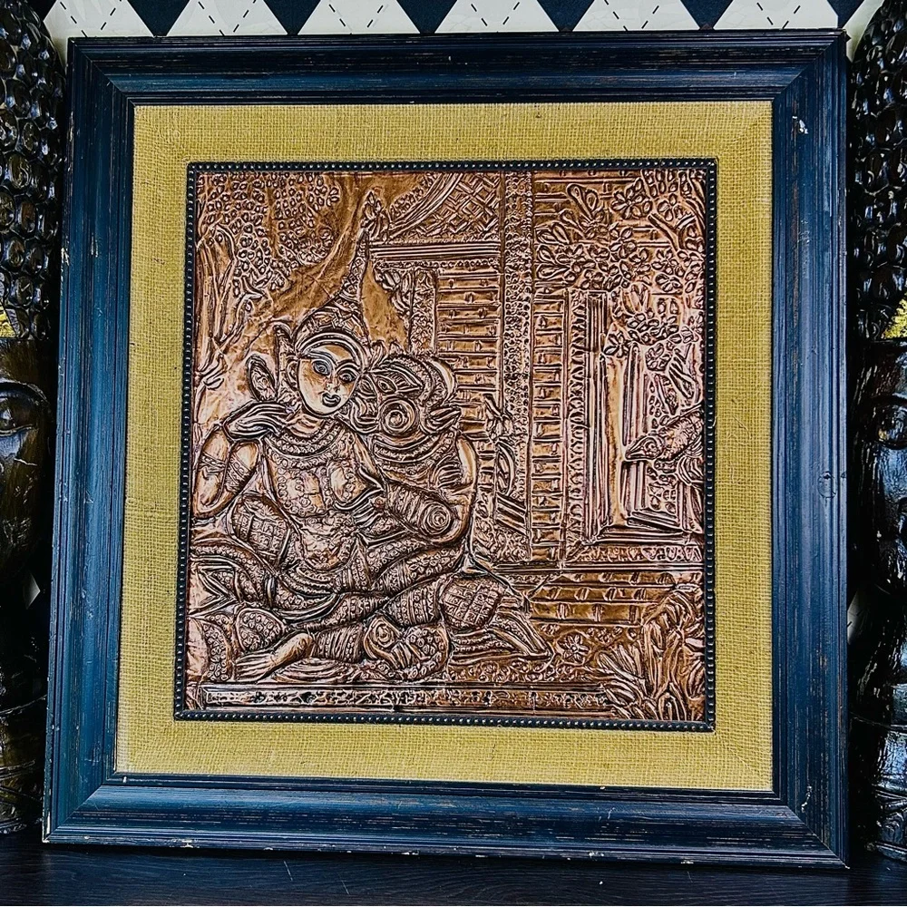 Oversized Framed Repoussé Copper-Tone 25